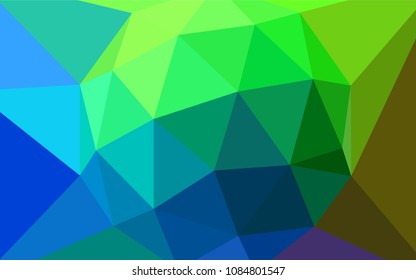 Dark Multicolor vector polygonal pattern. Colorful abstract illustration with triangles. Brand new style for your business design.
