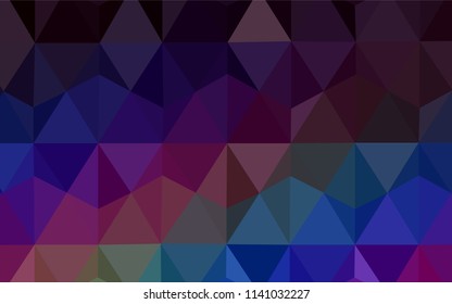 Dark Multicolor vector polygonal pattern. Colorful illustration in polygonal style with gradient. New template for your brand book.