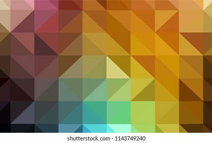 Dark Multicolor vector polygonal pattern. Glitter abstract illustration with an elegant triangles. A completely new design for your leaflet.