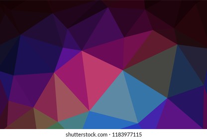 Dark Multicolor vector polygonal pattern. Creative illustration in halftone style with triangles. A completely new design for your leaflet.
