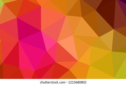 Dark Multicolor vector polygonal pattern. Triangular geometric sample with gradient.  Completely new template for your banner.