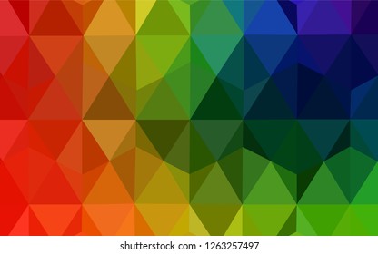Dark Multicolor vector polygonal pattern. Modern abstract illustration with triangles. A new texture for your web site.