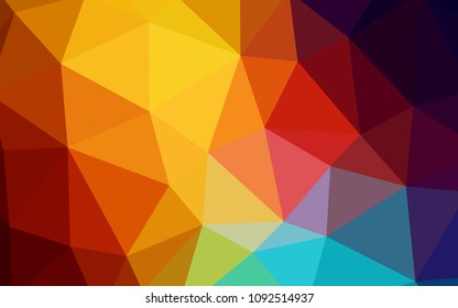 Dark Multicolor vector polygonal template. Colorful illustration in polygonal style with gradient. New template for your brand book.
