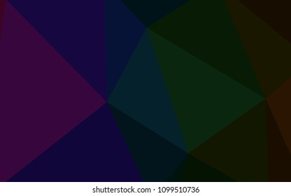 Dark Multicolor vector polygonal template. A sample with polygonal shapes. A new texture for your web site.