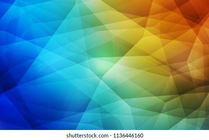 Dark Multicolor vector polygonal template. Glitter abstract illustration with an elegant triangles. Triangular pattern for your design.