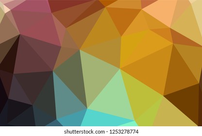 Dark Multicolor vector polygonal template. Glitter abstract illustration with an elegant triangles. Triangular pattern for your design.