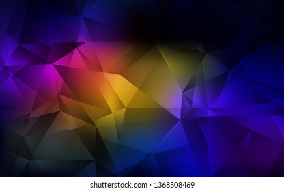 Dark Multicolor vector polygonal template. Modern abstract illustration with triangles. New template for your brand book.