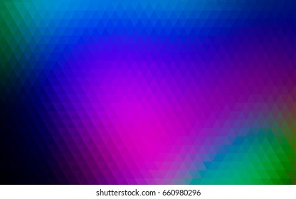 Dark Multicolor vector polygonal template. Creative illustration in halftone style with gradient. The best triangular design for your business.