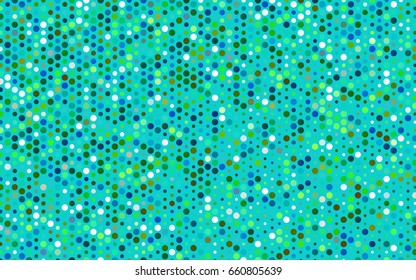 Dark Multicolor vector red banner with set of circles, dots. Donuts Background. Creative Design Template. Technological halftone illustration.