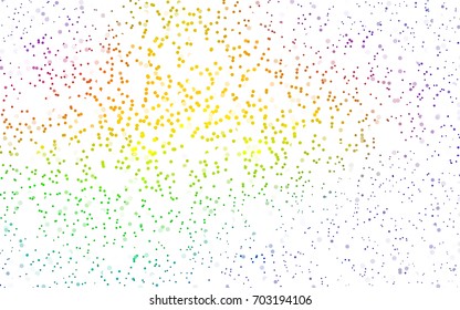 Dark Multicolor vector red banner with set of circles, dots. Donuts Background. Creative Design Template. Technological halftone illustration.