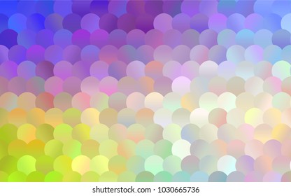 Dark Multicolor vector red pattern of geometric circles, shapes. Colorful mosaic banner. Geometric background with colored disks.