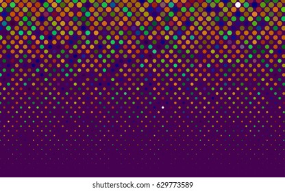 Dark Multicolor vector red pattern of geometric circles, shapes. Colorful mosaic banner. Geometric background with colored disks.