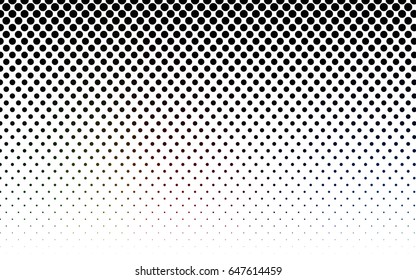 Dark Multicolor vector red pattern of geometric circles, shapes. Colorful mosaic banner. Geometric background with colored disks.