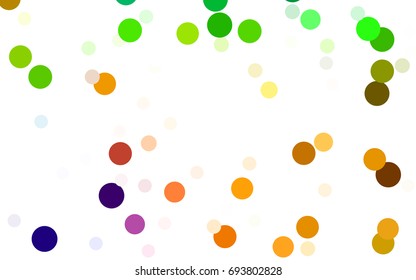 Dark Multicolor vector red pattern of geometric circles, shapes. Colorful mosaic banner. Geometric background with colored disks.