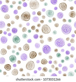 Dark Multicolor vector seamless abstract doodle pattern. Brand-new colored illustration in blurry style with flowers. Doodle design can be used for your web site.