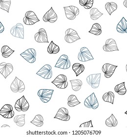 Dark Multicolor vector seamless abstract design with leaves. Creative illustration in blurred style with leaves. Trendy design for wallpaper, fabric makers.