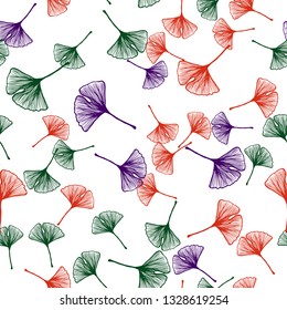 Dark Multicolor vector seamless abstract background with leaves. Blurred decorative design in Indian style with leaves. Pattern for trendy fabric, wallpapers.