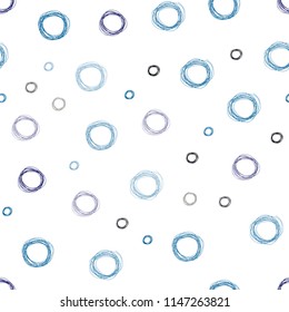 Dark Multicolor vector seamless backdrop with dots. Modern abstract illustration with colorful water drops. Completely new template for your brand book.