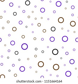 Dark Multicolor vector seamless backdrop with dots. Blurred bubbles on abstract background with colorful gradient. Pattern can be used for futuristic ad, booklets.