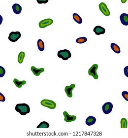 Dark Multicolor vector seamless backdrop with dots. Glitter abstract illustration with blurred drops of rain. Pattern for design of fabric, wallpapers.