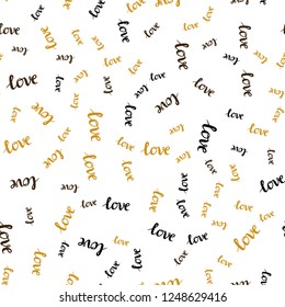 Dark Multicolor vector seamless backdrop with phrase LOVE YOU. Colorful illustration with quote LOVE YOU in celebration style. Pattern for trendy fabric, wallpapers.