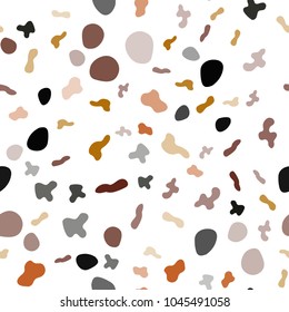 Dark Multicolor vector seamless background with liquid shapes. Colorful illustration in abstract style on white background. Pattern for design of fabric, wallpapers.