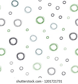 Dark Multicolor vector seamless background with bubbles. Glitter abstract illustration with blurred drops of rain. Pattern can be used for ads, leaflets.