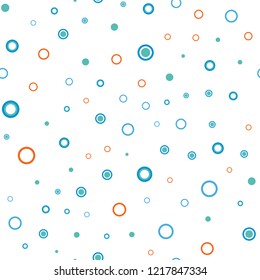Dark Multicolor vector seamless background with bubbles. Blurred bubbles on abstract background with colorful gradient. Pattern for design of window blinds, curtains.