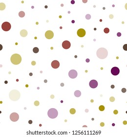 Dark Multicolor vector seamless background with bubbles. Blurred decorative design in abstract style with bubbles. Design for textile, fabric, wallpapers.