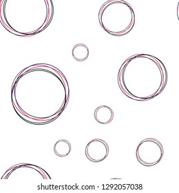 Dark Multicolor vector seamless background with bubbles. Abstract illustration with colored bubbles in nature style. Design for wallpaper, fabric makers.