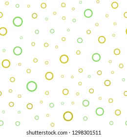 Dark Multicolor vector seamless background with bubbles. Blurred bubbles on abstract background with colorful gradient. Pattern can be used for futuristic ad, booklets.