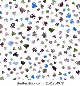 Dark Multicolor vector seamless cover with stright stripes. Glitter abstract illustration with colored sticks. Pattern for your busines websites.