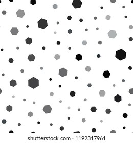 Dark Multicolor vector seamless cover with set of hexagons. Illustration of colored hexagons on white surface. Beautiful design for your business advert.