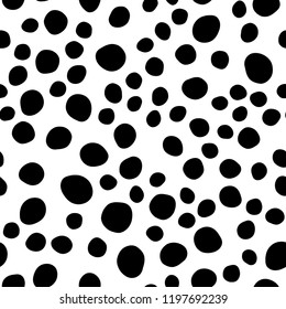 Dark Multicolor, vector seamless cover with circles. Glitter abstract illustration with blurred drops of rain. Pattern for design of fabric, wallpapers.