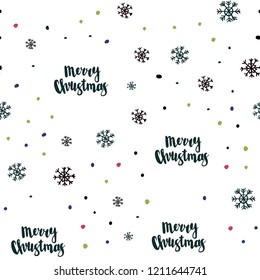Dark Multicolor vector seamless cover with beautiful snowflakes. Modern geometrical abstract illustration with snowflakes. Pattern for design of window blinds, curtains.