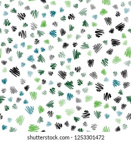 Dark Multicolor vector seamless cover with stright stripes. Lines on blurred abstract background with gradient. Template for your beautiful backgrounds.