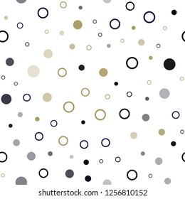 Dark Multicolor vector seamless cover with spots. Blurred bubbles on abstract background with colorful gradient. Pattern for design of window blinds, curtains.