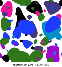 Dark Multicolor vector seamless cover with spots. Beautiful colored illustration with blurred circles in nature style. Design for textile, fabric, wallpapers.