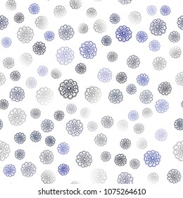 Dark Multicolor vector seamless doodle bright background. flowers on elegant natural pattern with gradient. Template for backgrounds of cell phones.