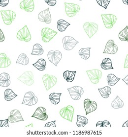 Dark Multicolor vector seamless doodle background with leaves. New colorful illustration in doodle style with leaves. Pattern for design of window blinds, curtains.