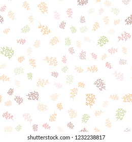 Dark Multicolor vector seamless doodle layout with leaves, branches. Doodle illustration of leaves and branches in Origami style. Trendy design for wallpaper, fabric makers.