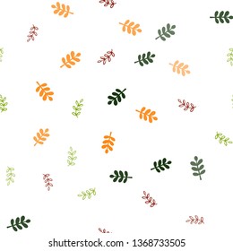 Dark Multicolor vector seamless doodle layout with leaves. leaves on blurred abstract background with gradient. Design for wallpaper, fabric makers.