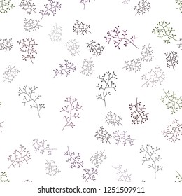 Dark Multicolor vector seamless elegant wallpaper with branches. Illustration with doodles on abstract template. Texture for window blinds, curtains.