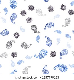 Dark Multicolor vector seamless elegant background with leaves and flowers. Modern abstract illustration with leaves and flowers. Pattern for design of fabric, wallpapers.