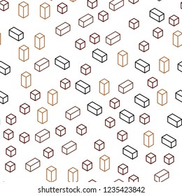 Dark Multicolor vector seamless, isometric template with rhombus. Beautiful illustration with rectangles and squares. Pattern for trendy fabric, wallpapers.