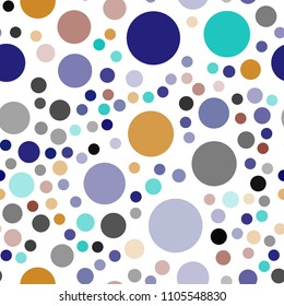Dark Multicolor vector seamless layout with circle shapes. Modern abstract illustration with colorful water drops. Pattern can be used as texture of wallpapers.