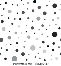 Dark Multicolor vector seamless layout with circle shapes. Blurred bubbles on abstract background with colorful gradient. Template for business cards, websites.