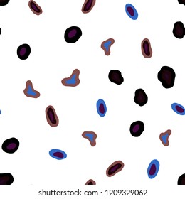 Dark Multicolor vector seamless layout with circle shapes. Abstract illustration with colored bubbles in nature style. Pattern for trendy fabric, wallpapers.