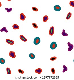 Dark Multicolor vector seamless layout with circle shapes. Blurred decorative design in abstract style with bubbles. Design for textile, fabric, wallpapers.