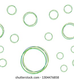 Dark Multicolor vector seamless layout with circle shapes. Illustration with set of shining colorful abstract circles. Pattern for trendy fabric, wallpapers.